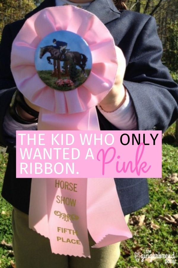 Pink Horse Show Ribbon PIN