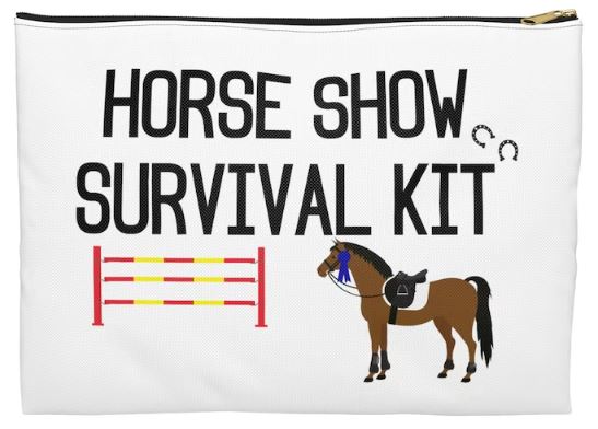 horse show survival kit zipper pouch