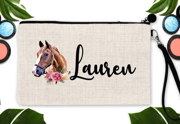 Equestrian Personalized Make Up bag from BrantPointPrep