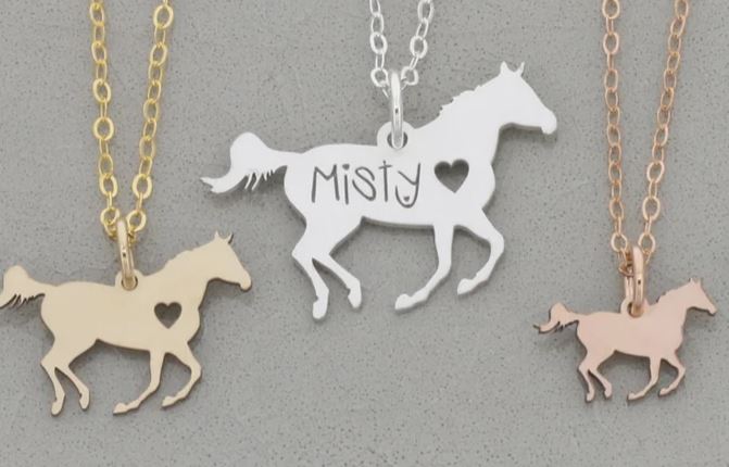 horse running necklace from IvyByDesign