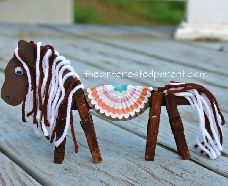 clothespin horse craft