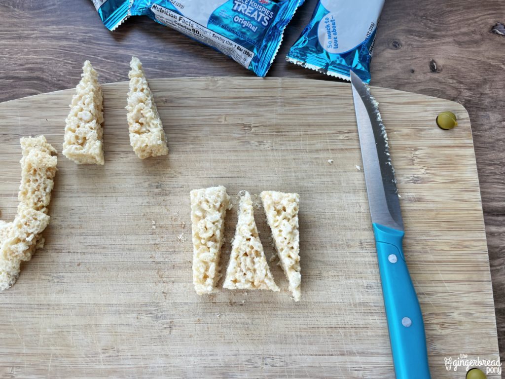 Cutting Rice Krispies Treats in Thirds