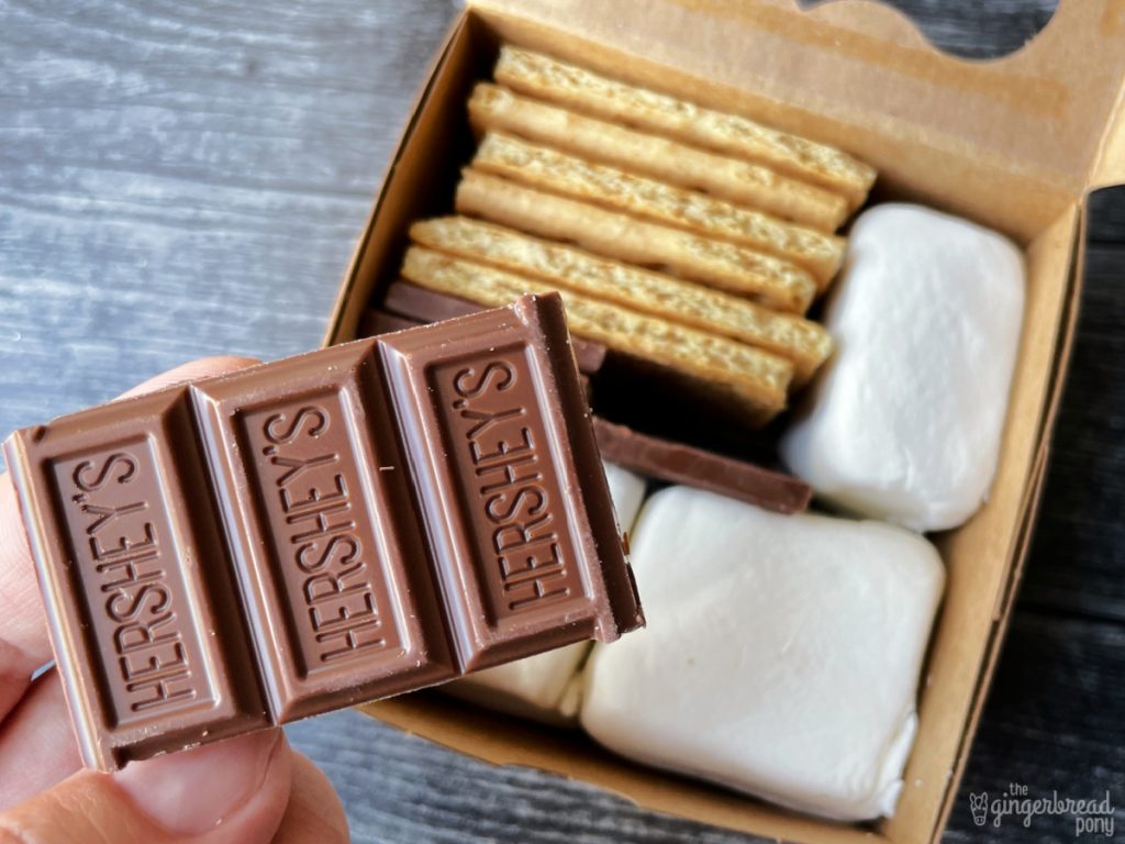 Hershey Chocolate added to smores kit