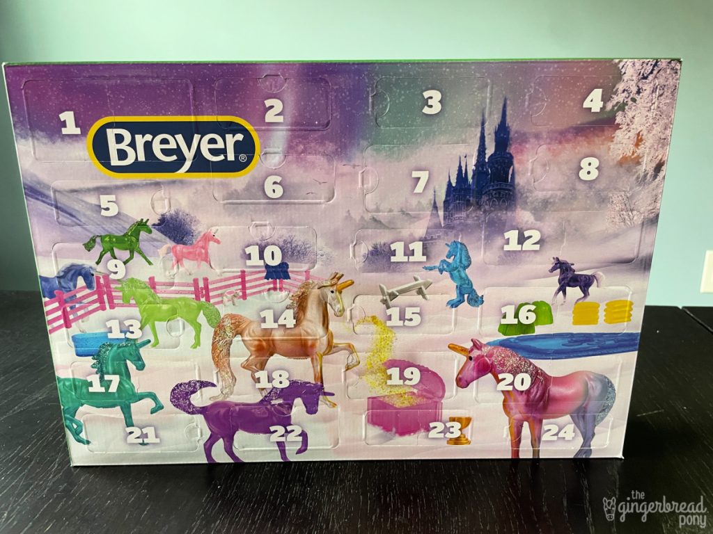 Breyer Unicorn Advent Calendar Back of Box 2022