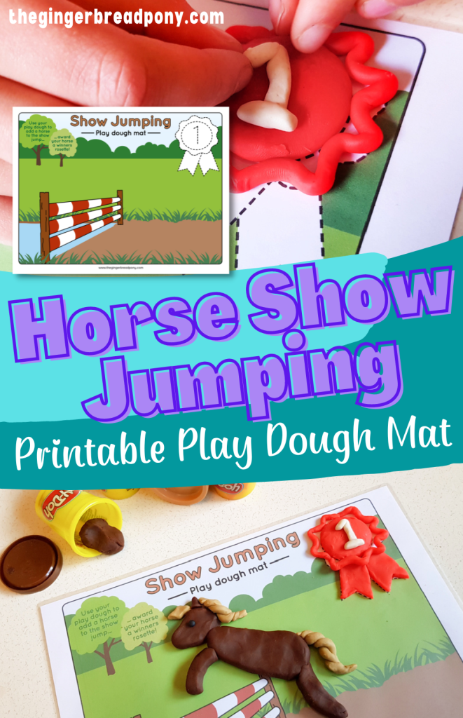 Show Jumping Horse Play Dough Mat PIN