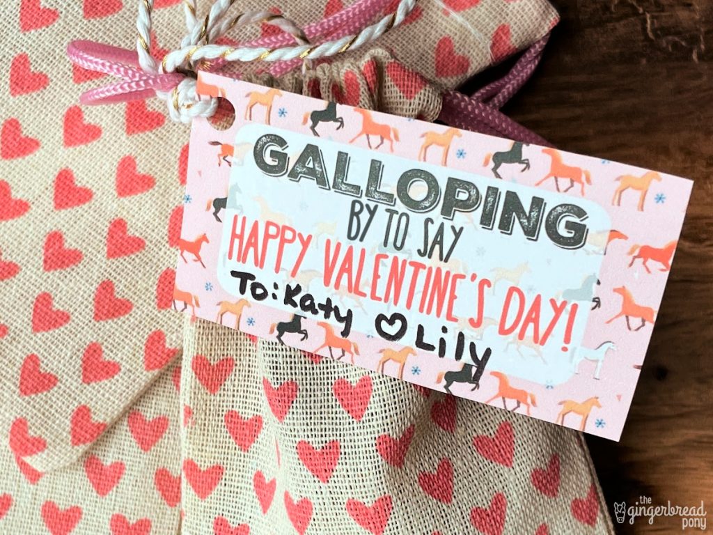 Signed Tag Horse Gallop Valentines 1