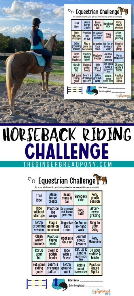 Equestrian Horseback Riding Challenge Printable PIN
