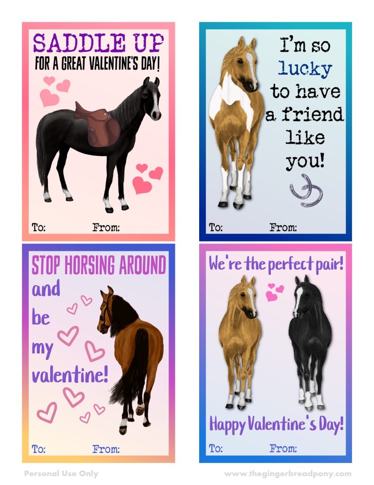 Free Printable Valentines Day Cards With Horses