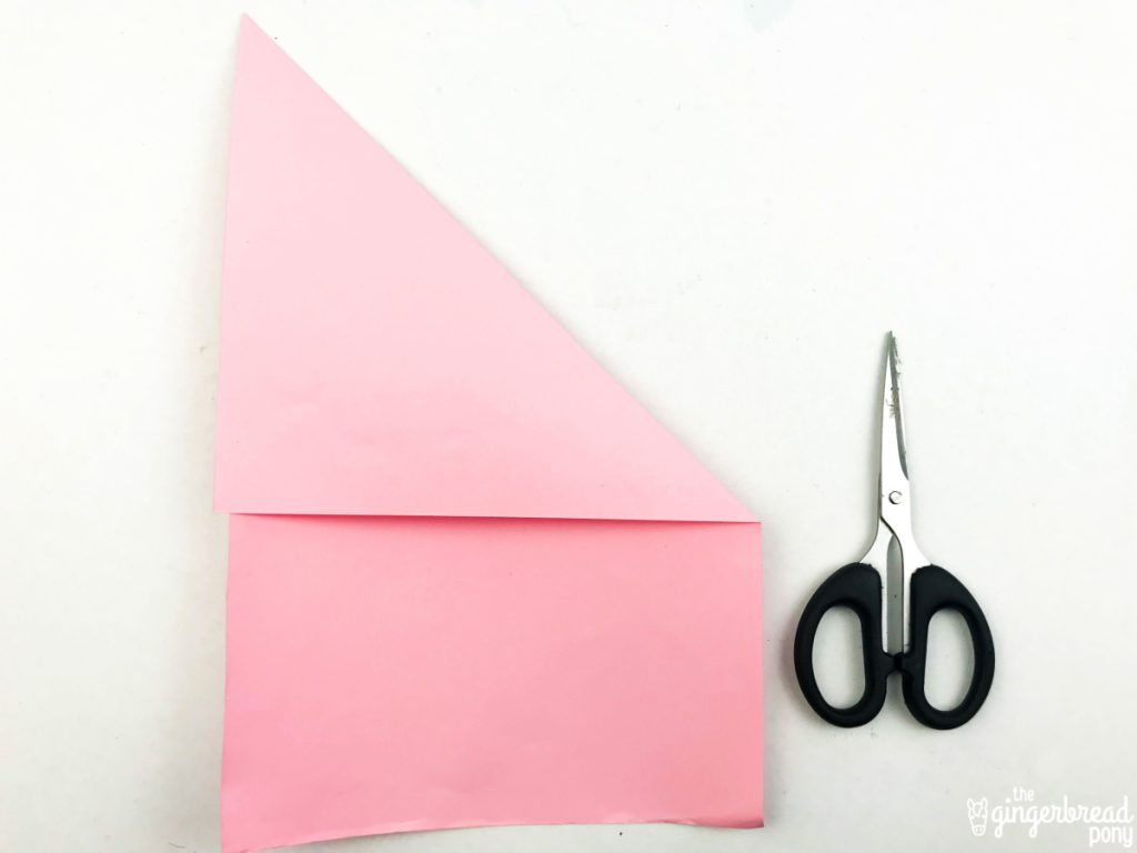 Paper cut to begin folding