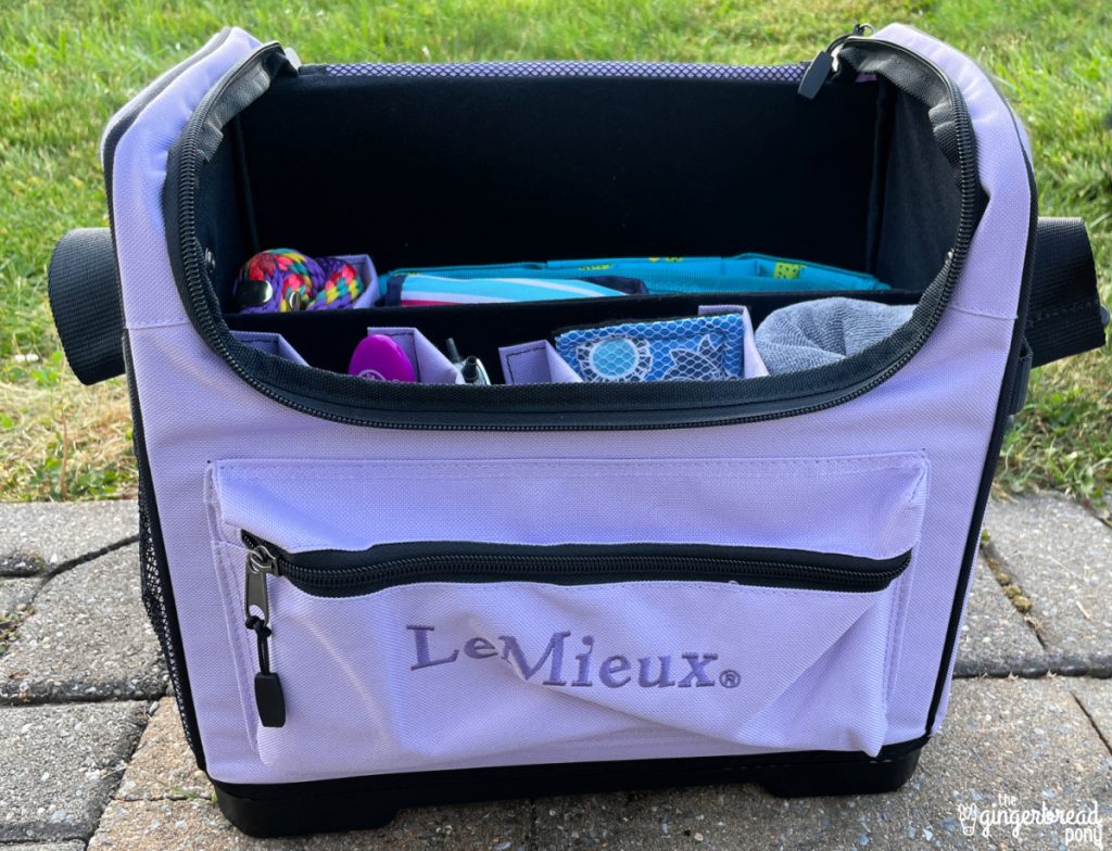 Lemieux Grooming Bag Pro Wisteria packed up