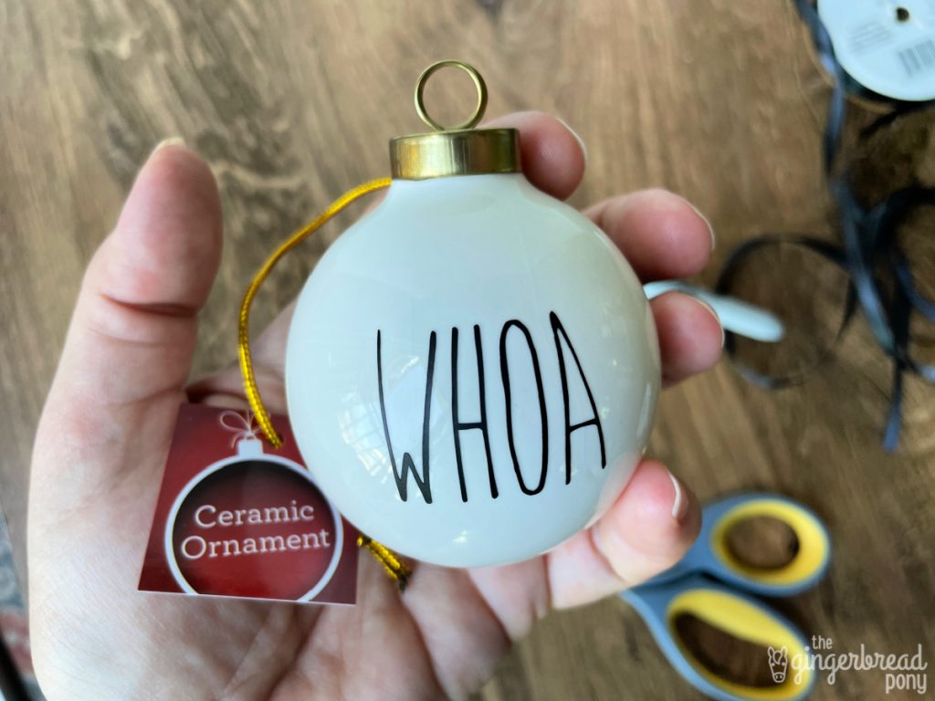 ornaments with store tags