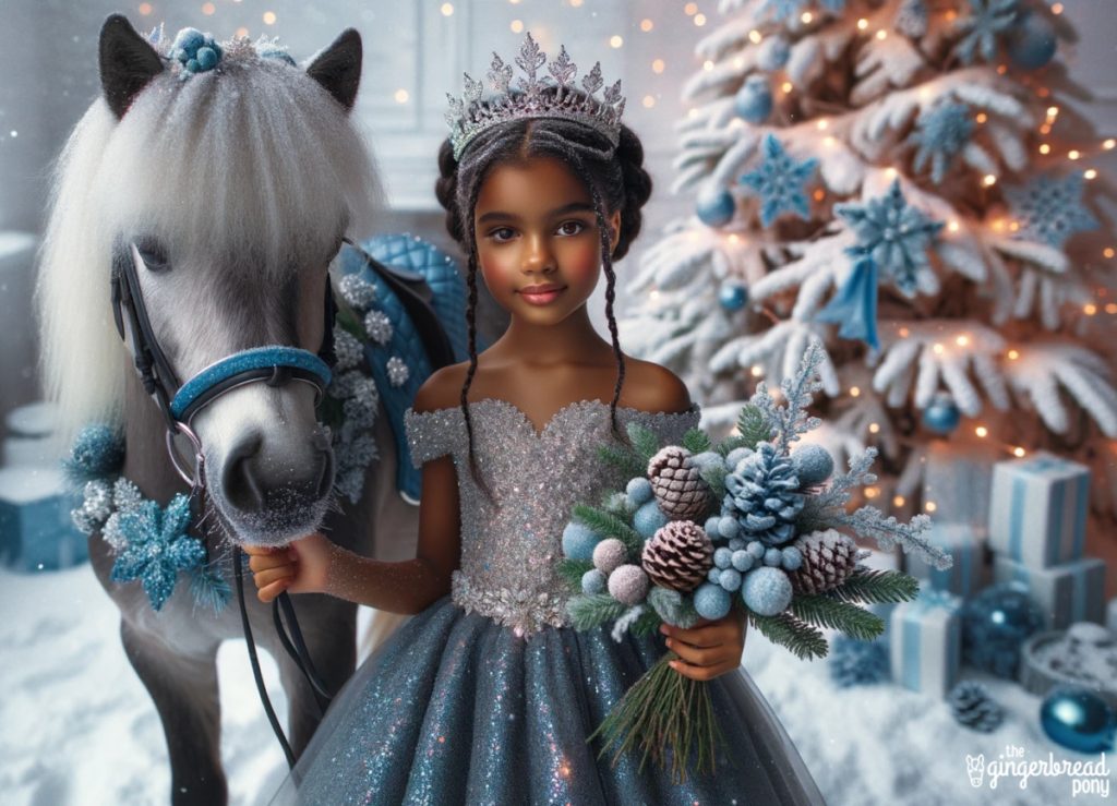 Winter Wonderland Girl with Pony