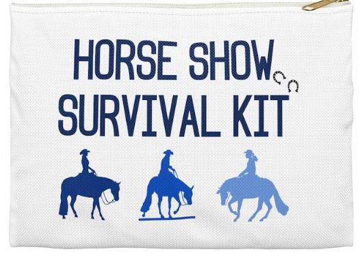 Western horse show survival pouch
